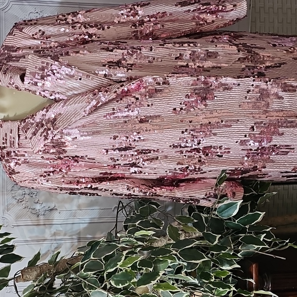 Eloquii Pink Sold Out Sequin Blazer Dress 22